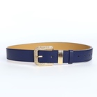 Ремень женский с винтом, 110×3 см, пряжка металл, золотистая, синий - Фото 7