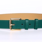 Ремень женский с винтом, 110×3 см, классическая пряжка металл, золотистая, зелёный - Фото 6