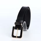 Ремень женский 110×2.3 см, с классической пряжкой в ремня, чёрный - Фото 4