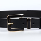 Ремень женский 110×2.3 см, с классической пряжкой в ремня, чёрный - Фото 8