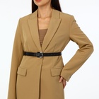 Ремень женский 110×2.3 см, с классической пряжкой в ремня, чёрный - Фото 2