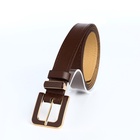 Ремень женский 110×2.3 см, с классической пряжкой в ремня, коричневый - Фото 4