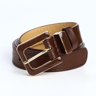Ремень женский 110×2.3 см, с классической пряжкой в ремня, коричневый - Фото 5