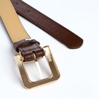 Ремень женский 110×2.3 см, с классической пряжкой в ремня, коричневый - Фото 7