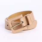 Ремень женский 110×2.3 см, с классической пряжкой в ремня, бежевый - Фото 5