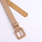 Ремень женский 110×2.3 см, с классической пряжкой в ремня, бежевый - Фото 6