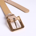 Ремень женский 110×2.3 см, с классической пряжкой в ремня, бежевый - Фото 7