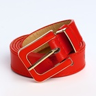 Ремень женский 110×2.3 см, с классической пряжкой в ремня, красный - Фото 5
