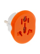 Переходник универсальный 16 А, с заземлением, 220 В, заподлицо в розетку, красный - Фото 9