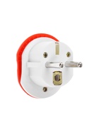 Переходник универсальный 16 А, с заземлением, 220 В, заподлицо в розетку, красный - Фото 6