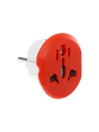 Переходник универсальный 16 А, с заземлением, 220 В, заподлицо в розетку, красный - Фото 8
