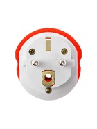 Переходник универсальный 16 А, с заземлением, 220 В, заподлицо в розетку, красный - Фото 10