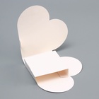 Подарочная коробка - сердце, с вкладышем внутри для конфет, открыток и сувениров, белая, 10×10×3 см - фото 65435120