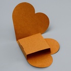 Подарочная коробка - сердце, с вкладышем внутри для конфет, открыток и сувениров, крафт, 10×10×3 см - фото 65435122