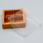 Коробка для 4 конфет, крафт с прозрачной крышкой, 12.5×12.5×3.5 см 10470211