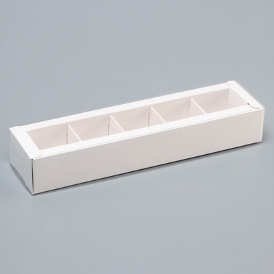 Коробка для 5 конфет, 22×5.5×3.5 см. Кондитерская упаковка