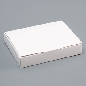 Коробка для 12 конфет, белая с откидной крышкой, 19×15×3.5 см