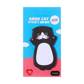 Блок для записей 35×70 мм, «черно - белый котик», 30 листов