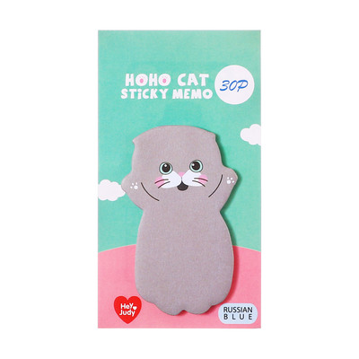 Блок для записей 35×70 мм, «Серый котик», 30 листов