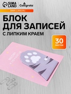 Блок для записей 45×75 мм, 30 листов «Серая лапка» - Фото 1