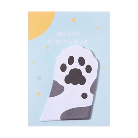 Блок для записей 45×75 мм, 30 листов, черно - белая лапка