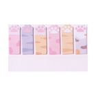 Блок-закладки с липким краем бумага Лапки 20л*6 цветов, 20мм*50мм - фото 31589282