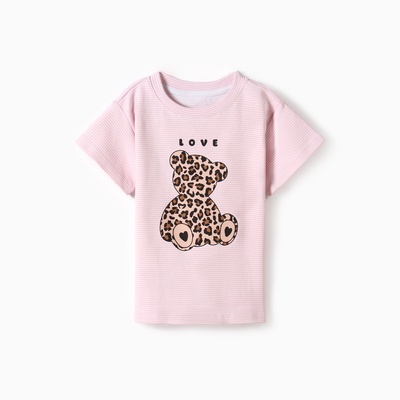 Футболка для девочки KAFTAN: Love, розовая, размер 28 (86-92 см)