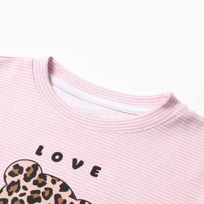 Футболка для девочки KAFTAN: Love, розовая, размер 28 (86-92 см)