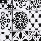 Стеновая панель ПВХ «Плитка веста», 480×964 мм, цвет чёрный/белый 10791021