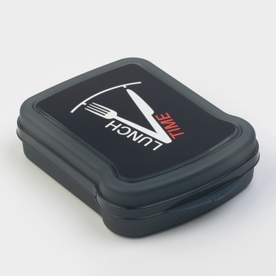 Контейнер для бутербродов Бытпласт, 17×13×4.2 см, пластик, чёрный