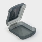 Контейнер для бутербродов Бытпласт, 17×13×4.2 см, пластик, чёрный - Фото 2