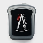 Контейнер для бутербродов Бытпласт, 17×13×4.2 см, пластик, чёрный - Фото 3