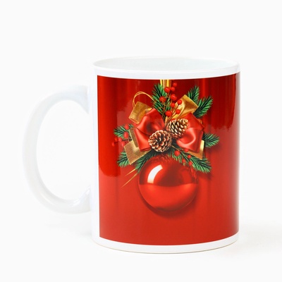 Подарочный набор новогодний «Счастья в Новом году», чай чёрный, 50 г и кружка керамическая, 300 мл