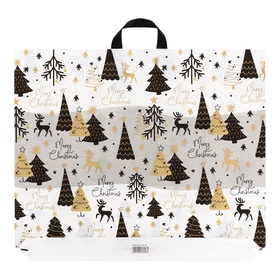 Пакет подарочный новогодний «Загадай желание», полиэтиленовый с вырубной ручкой, 50?60 см (комплект 10 шт)