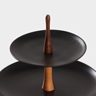 УЦЕНКА Менажница фарфоровая 2-х ярусная «Галактика» 19/27×22 - Фото 3