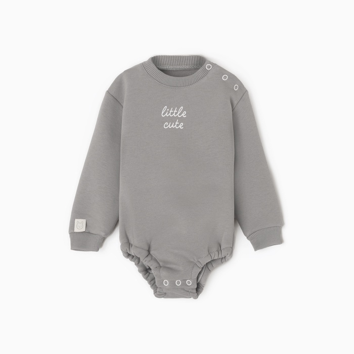 Боди детское «Крошка Я» Little cute, рост 62-68 см, цвет хаки