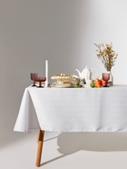 Скатерть «Этель» Shine, овал, 150×220±3 см, 192 г/м², хлопок с ВГМО, белая - Фото 1