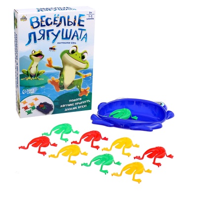 Настольная игра «Весёлые лягушата», 1-3 игрока, 3+, уценка