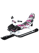 Снегокат Snowpatrol 2, со спинкой, с фонариком, белый, розовый, SND4P/2 Nika Kids - Фото 6