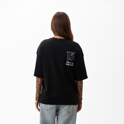 Футболка женская MIST Lucky, размер 42-44 (S-M), чёрная