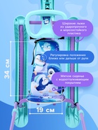 Снегокат «Twiny 2+» с пингвинятами, со спинкой, с родительской ручкой, голубой, фиолетовый, TW2+/П Nika - Фото 3