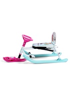 Снегокат «Twiny 2+» с забавными медвежатами, со спинкой, с родительской ручкой, голубой, розовый, TW2+/ЗМ Nika - Фото 10