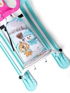 Снегокат «Twiny 2+» с забавными медвежатами, со спинкой, с родительской ручкой, голубой, розовый, TW2+/ЗМ Nika - Фото 11