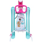 Снегокат «Twiny 2+» с забавными медвежатами, со спинкой, с родительской ручкой, голубой, розовый, TW2+/ЗМ Nika - Фото 16