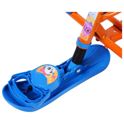 Снегокат Twiny 2 «Малышарики», TW2/МШ1, с родительской ручкой, со спинкой и ремнём безопасности