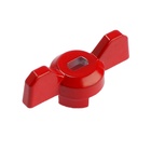 Ручка-бабочка для шарового крана ZEIN, усиленная, 1/2«-3/4», красная - Фото 2