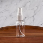 Бутылочка для хранения, с распылителем, со шкалой деления, 30 мл, цвет белый/прозрачный - Фото 4