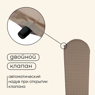Матрас туристический maclay, 183×53×3 см, самонадувной