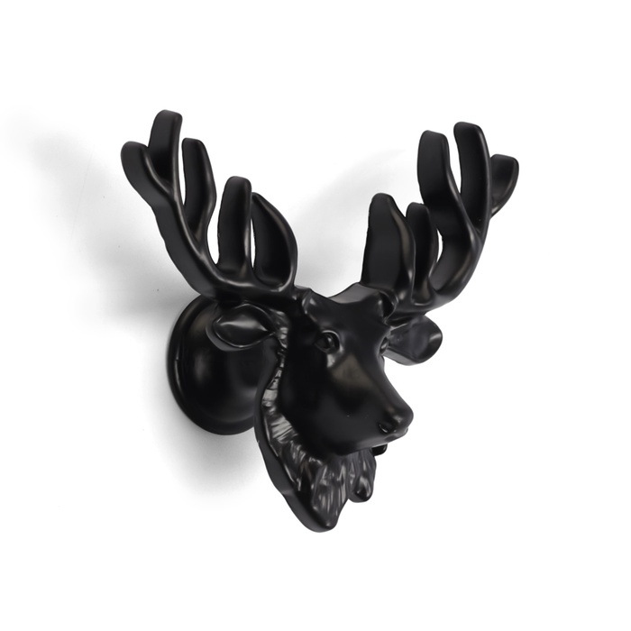 Ручка-кнопка CAPPIO PRO «Олень» 66×55 мм, цвет черный