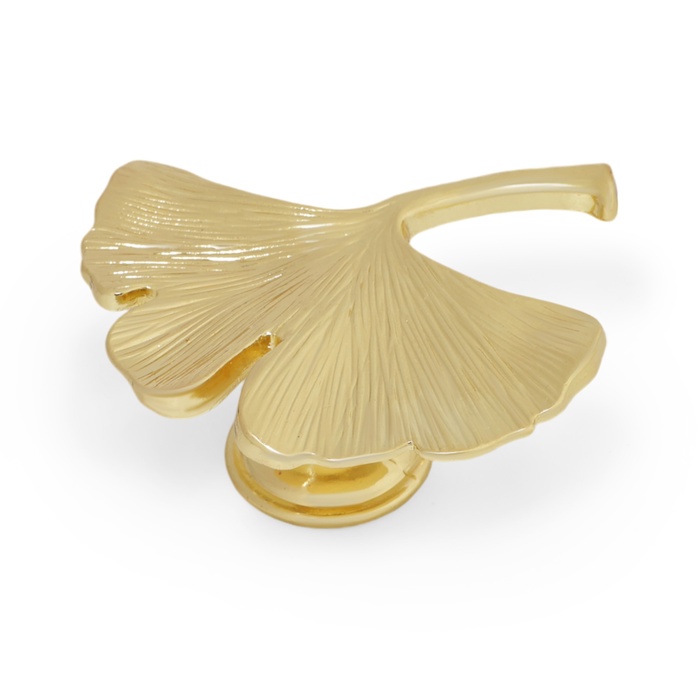 Ручка-кнопка CAPPIO PRO «Листок» 54×50 мм, цвет золото